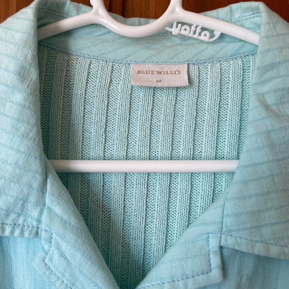 Blue Willis Button Up Flower Patterned Sweater - image 2